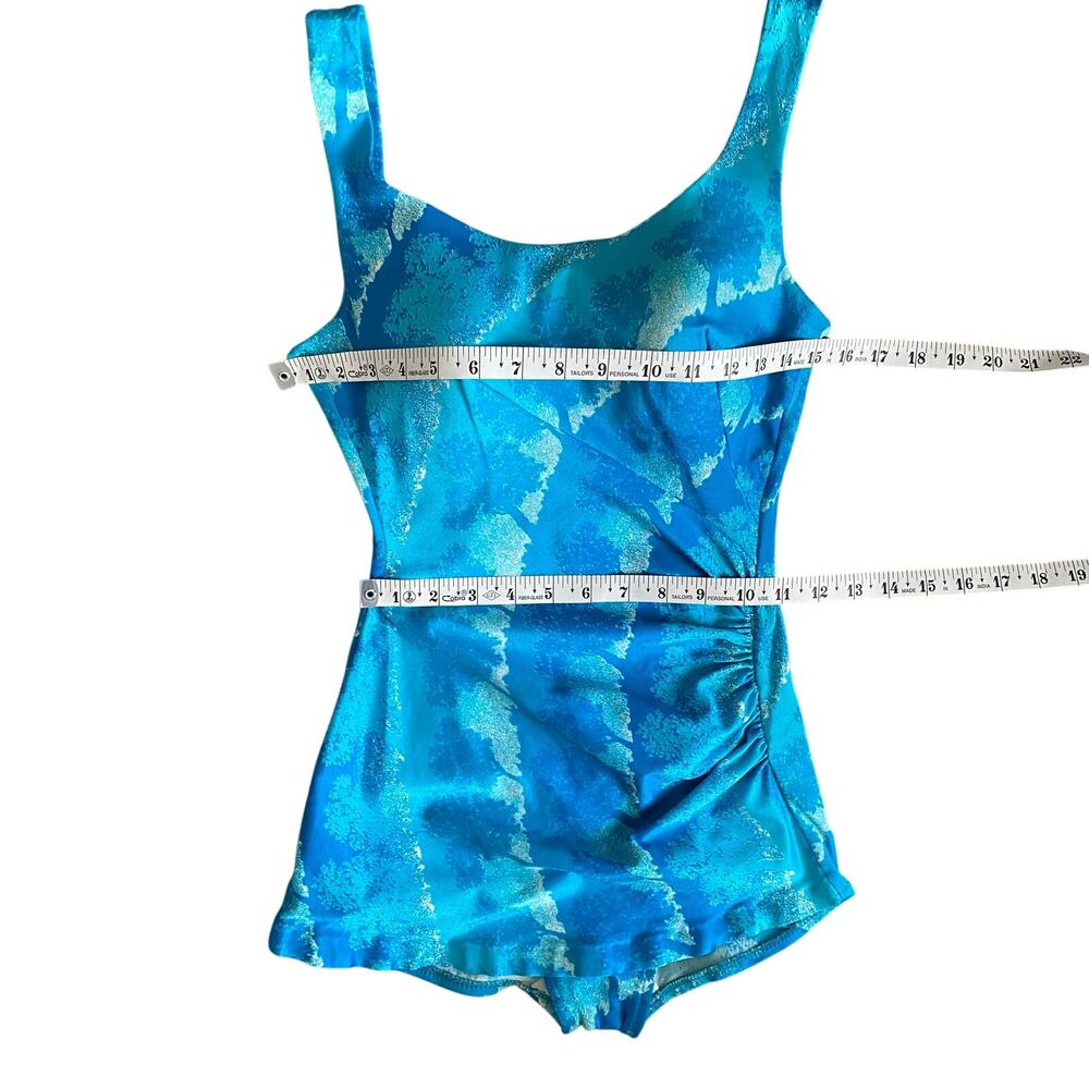 Vintage Sirena 60s Blue Swimsuit Molded Cups Bombshell Pin Up XS-S - Picture 6 of 8